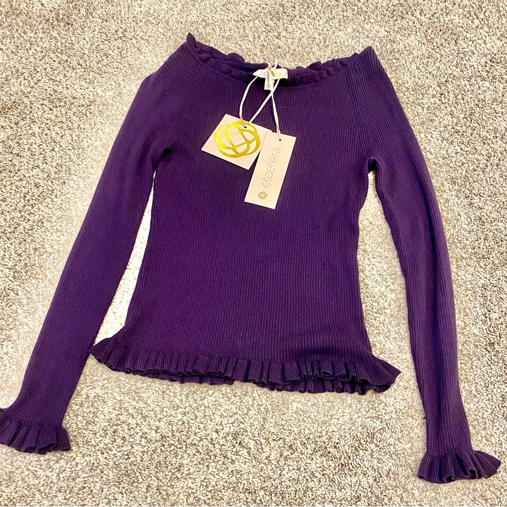 Etcetera deep purple top